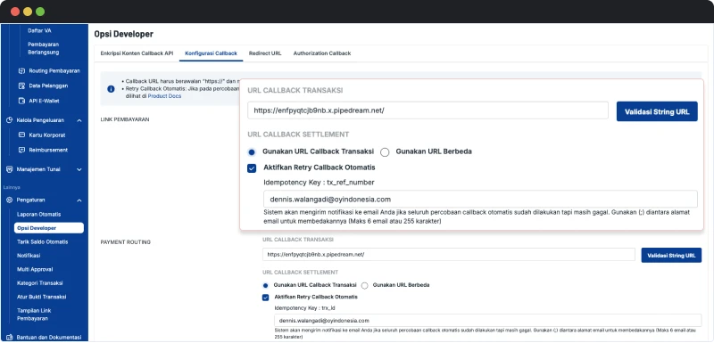 Payment Link Automatic Retry Callback