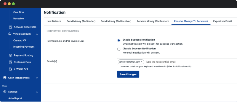 Payment Link Notifications to Merchant