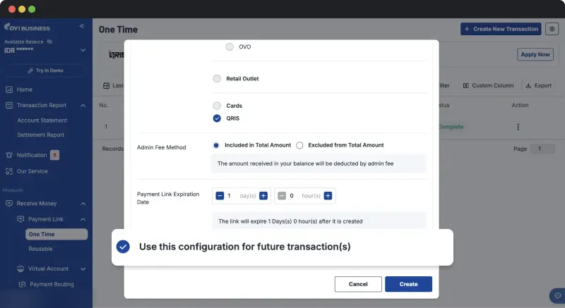 Payment Link Save Configuration
