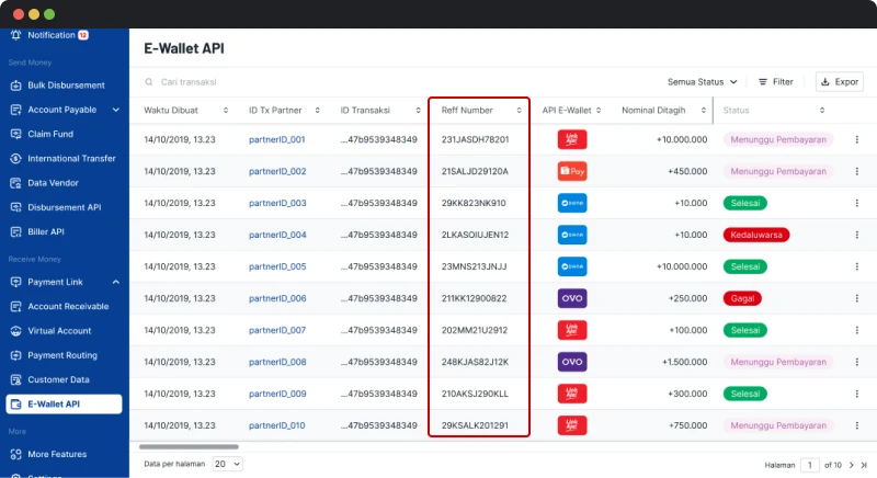 E-wallet See Reference Number