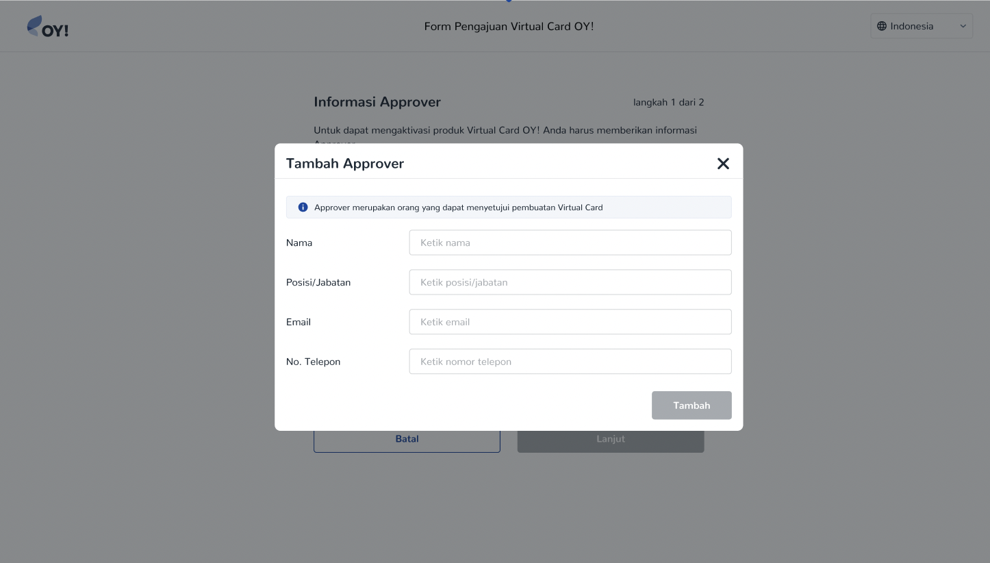 VCC Approver Form
